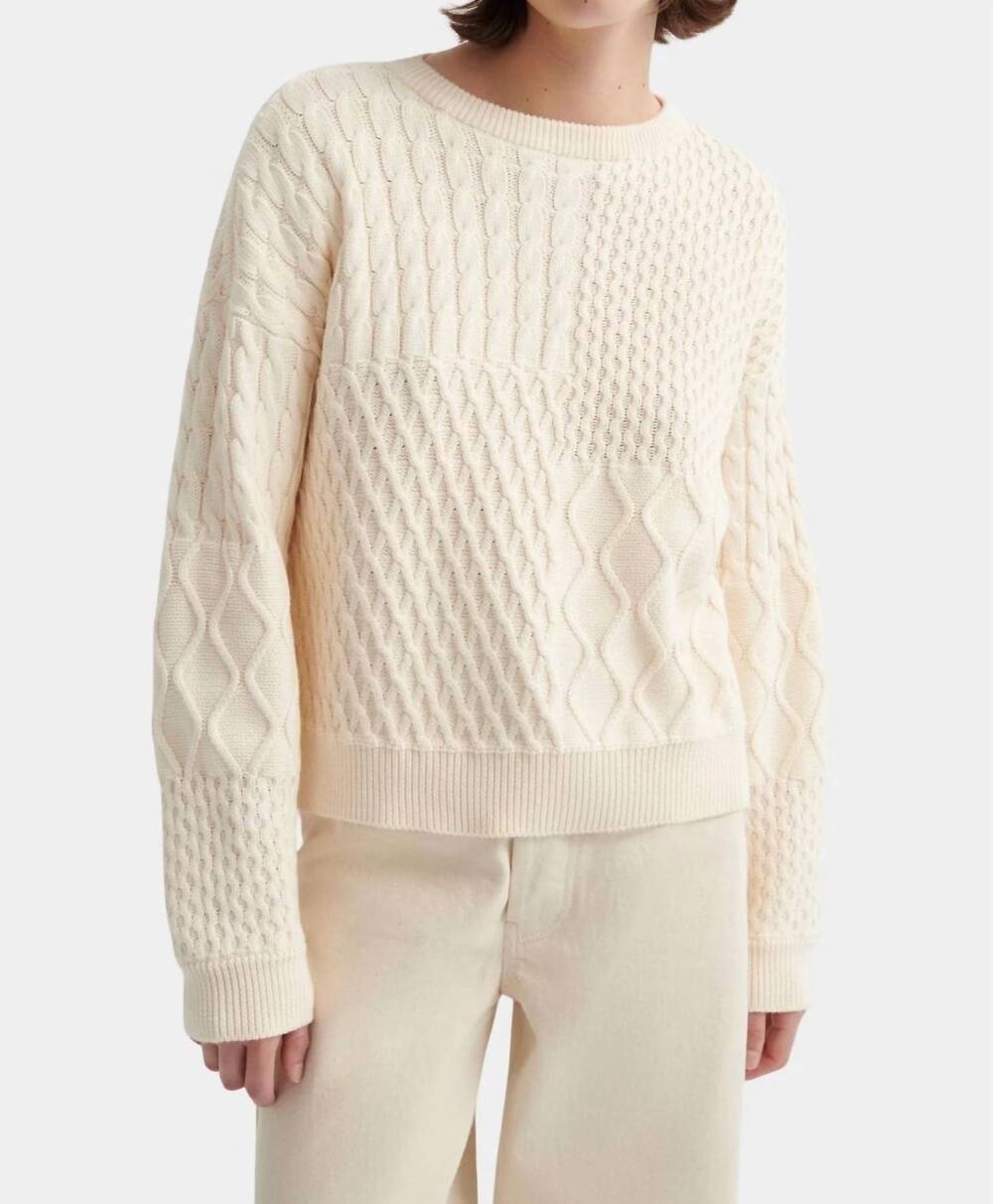 NEW KOWTOW patchwork jumper sweater in chalk